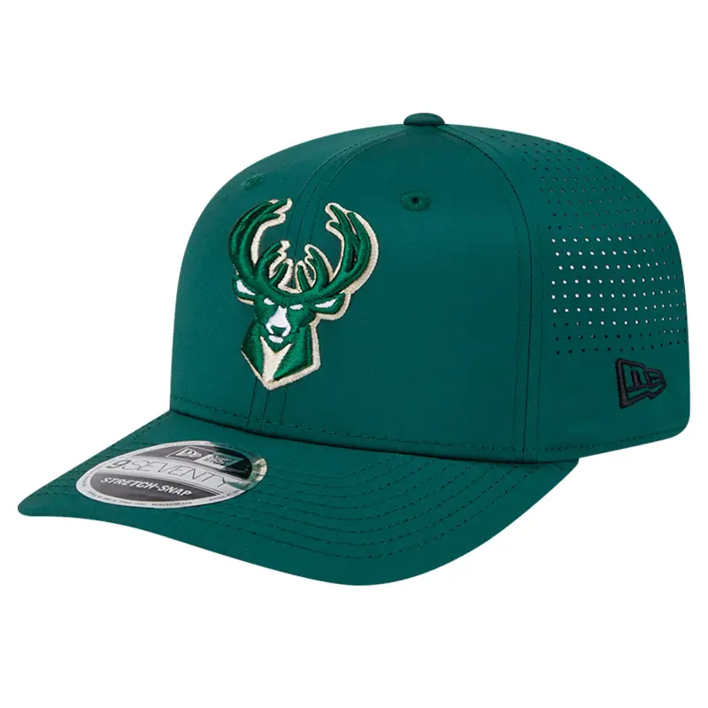 men8217s milwaukee bucks new era hunter green adventure perform coolera 9seventy stretch-snap adjustable hat