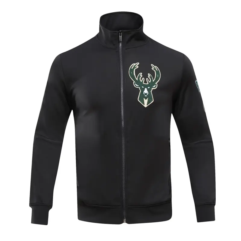 nba milwaukee bucks classic mens track jacket black